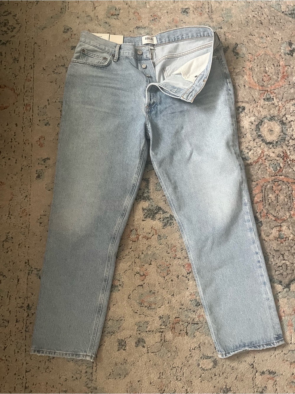 Agolde Light Blue Women’s High rise Relaxed Taper Jeans